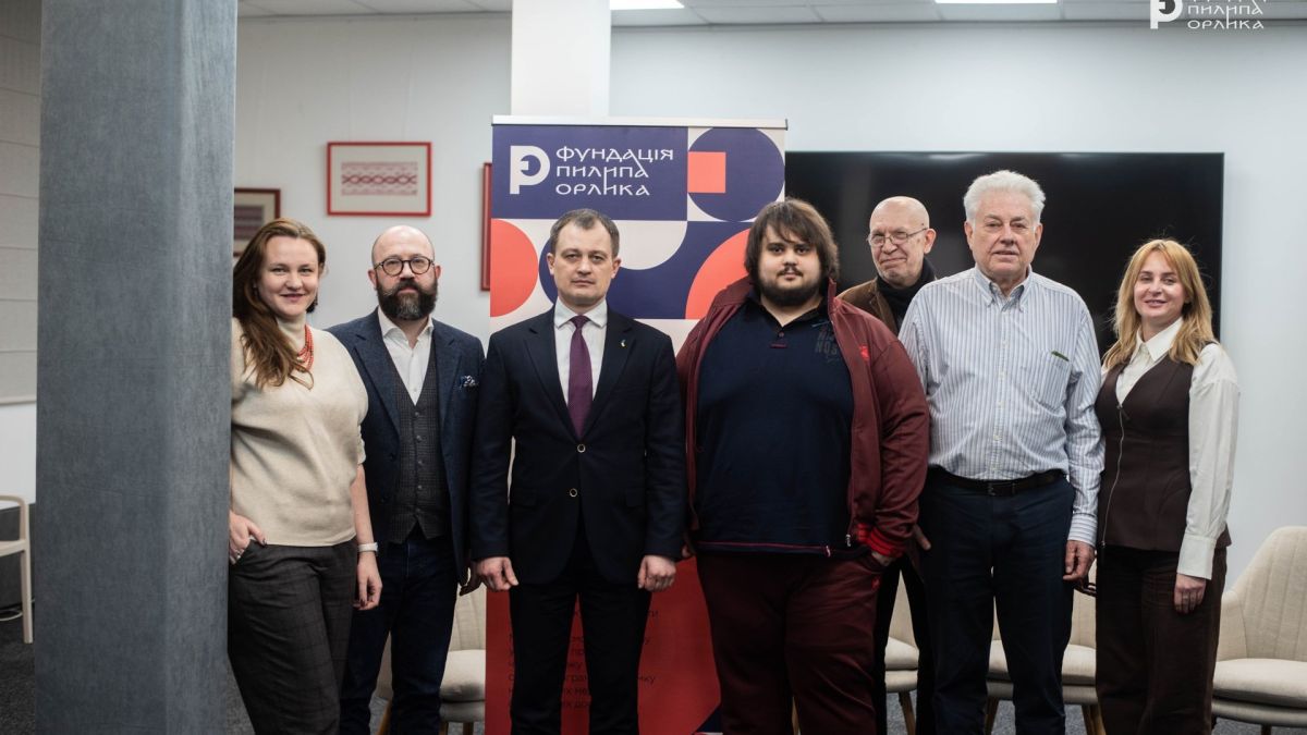 Participants of the first working meeting between the Ministry of Foreign Affairs of Ukraine and the Pylyp Orlyk Foundation following the signing of a memorandum of cooperation, Kyiv