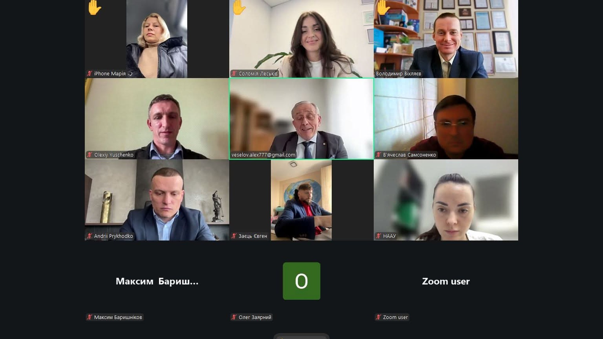 Онлайн-засідання комітетів НААУ у форматі Zoom за участі представників Фундації Пилипа Орлика