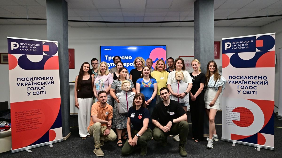 Працівники Національного музею історії України на тренінгу з першої домедичної допомоги, організованому за підтримки Фундації Пилипа Орлика