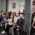 Аудиторія дискусії «Місце України у новому світі» у Києві слухає виступи експертів про defense tech, штучний інтелект та експорт безпеки