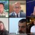 Учасники першого Student-Diplomat Roundtable «ШІ, війна і етика: чи може технологія бути нейтральною?» під час відеоконференції